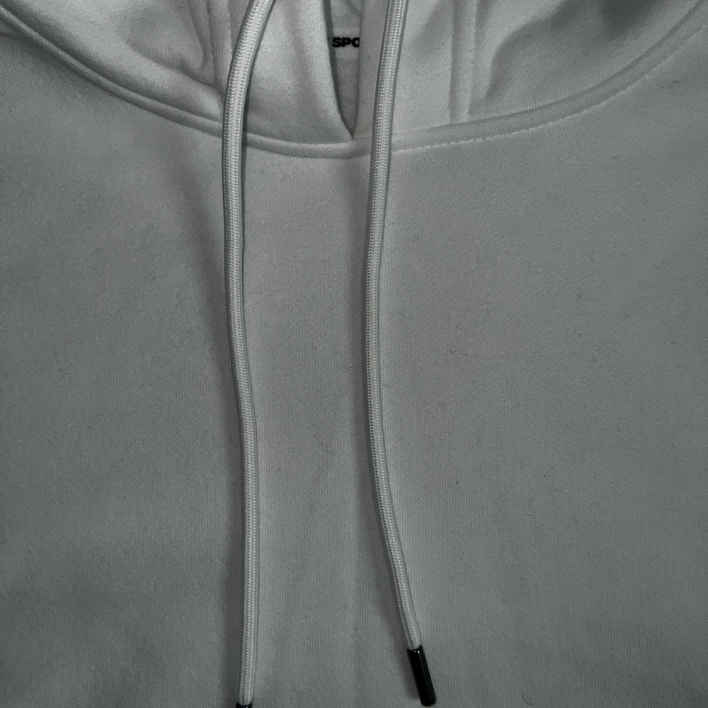 DKNY Sport White Hoodie Rhinestone Sleeves - Picture 3 of 9